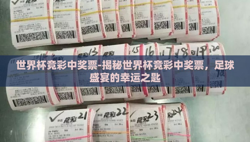 世界杯竞彩中奖票-揭秘世界杯竞彩中奖票,足球盛宴的幸运之匙 世界杯竞彩中奖票-揭秘世界杯竞彩中奖票,足球盛宴的幸运之匙
