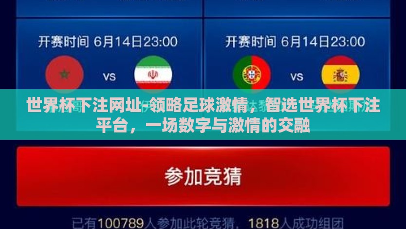 世界杯下注网址-领略足球激情，智选世界杯下注平台，一场数字与激情的交融