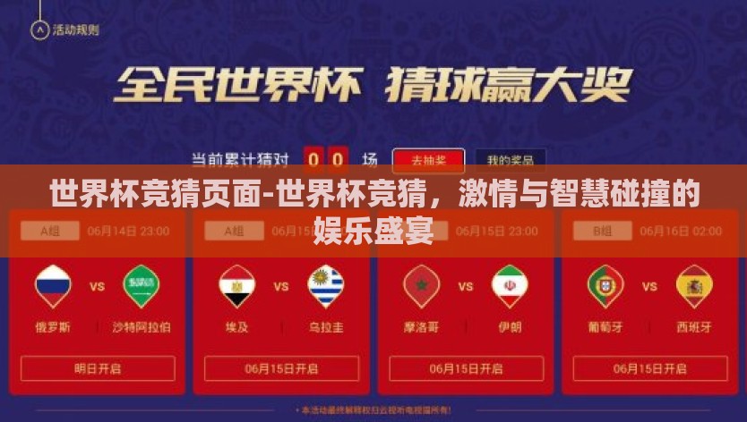 世界杯竞猜页面-世界杯竞猜，激情与智慧碰撞的娱乐盛宴