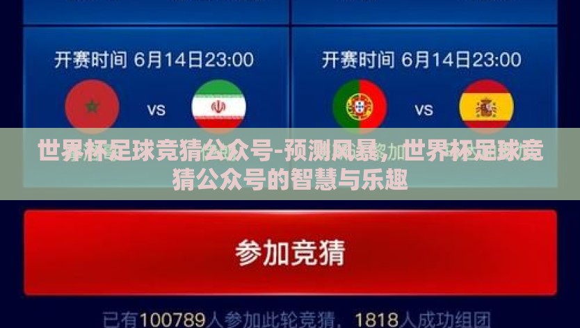 世界杯足球竞猜公众号-预测风暴，世界杯足球竞猜公众号的智慧与乐趣