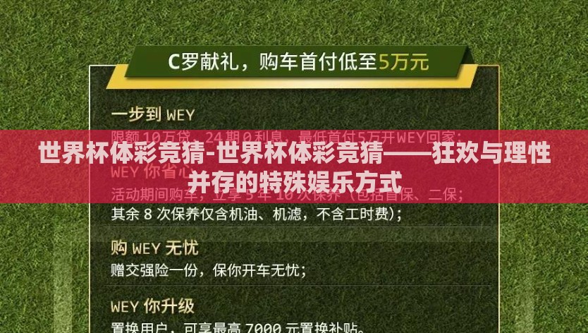 世界杯体彩竞猜-世界杯体彩竞猜——狂欢与理性并存的特殊娱乐方式