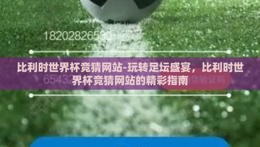 比利时世界杯竞猜网站-玩转足坛盛宴，比利时世界杯竞猜网站的精彩指南