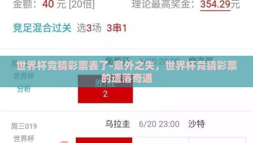 世界杯竞猜彩票丢了-意外之失，世界杯竞猜彩票的遗落奇遇