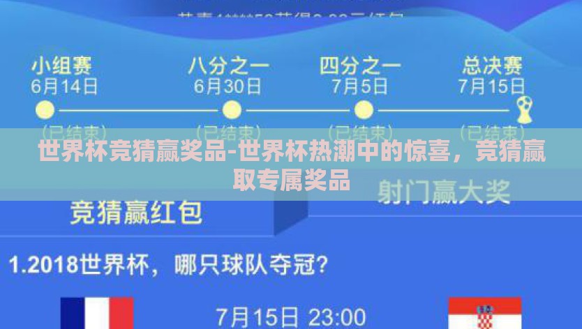 世界杯竞猜赢奖品-世界杯热潮中的惊喜，竞猜赢取专属奖品
